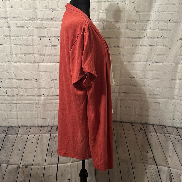 Heart Soul Ruffle Top/Cardigan Combo Blouse 3x - Picture 5 of 11